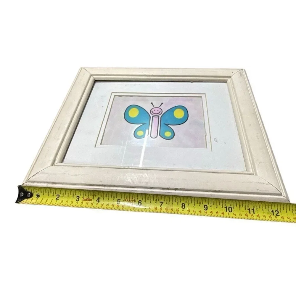 Butterfly & Honey Bee Artwork Picture Framed Decor 12.5